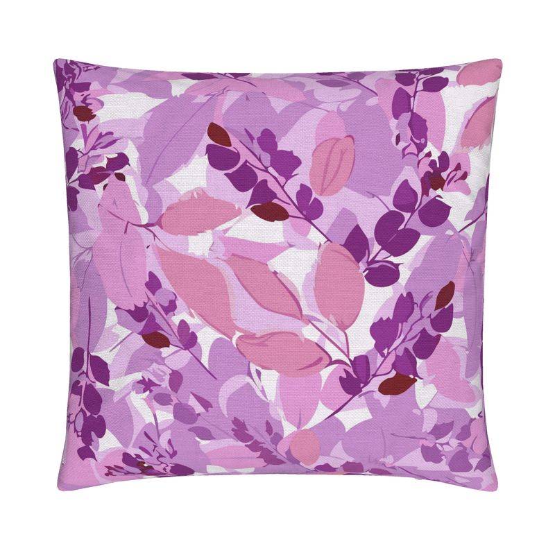 Lilac floral cushion cover